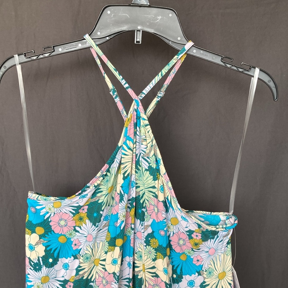 3/$24 SO dress Halter neck swing mini dress floral print dress boho M jr - Picture 6 of 17